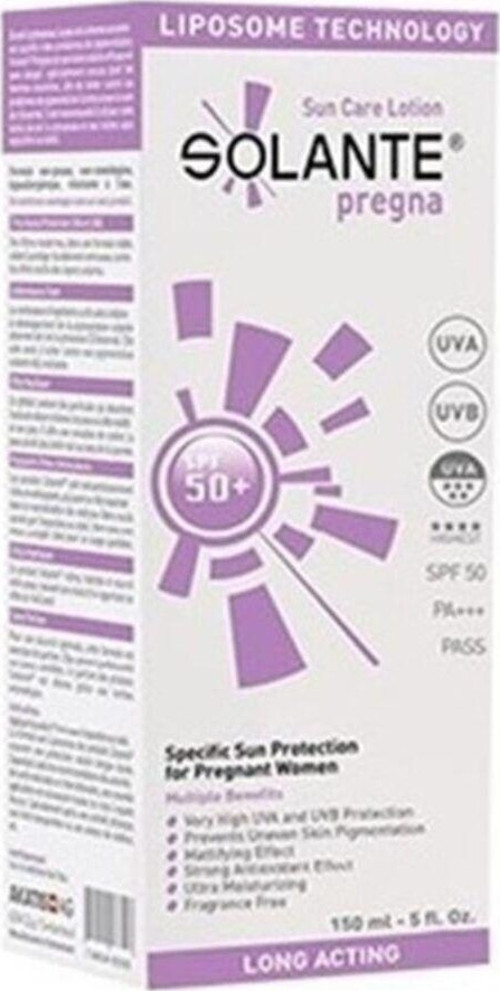 Pregna Spf 50+ 150ml Gebelik Dönemi Için Özel Güneş Koruma Kremi