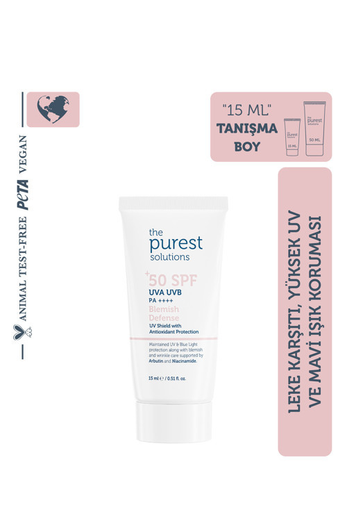 Tanışma Boy Cilt Tonu Eşitleyici & Leke Karşıtı Blemish Defense Renkli Güneş Kremi Spf 50 15 Ml