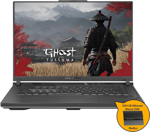 Rog Strix G16 I7-13650HX 16GB 512GB SSD RTX4060 16" Fhd Win11H N3159 Zi750 +320GB Hiksemi SSD