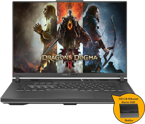 Rog Strix G16 I7-13650HX 32GB 1TB Ssd 8gb RTX4060 16" Win11H N3158 Zi753 +320GB Hiksemi SSD