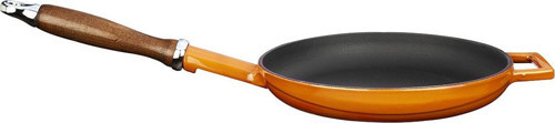 Döküm Yuvarlak Kızartma Tavası Döküm Demir ve Ahşap Saplı Çap(Ø)24cm.