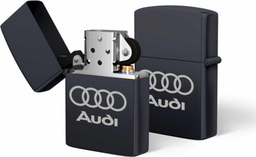 Audi Car Logolu Benzinli Metal Çakmak Lazer Kazıma Audı