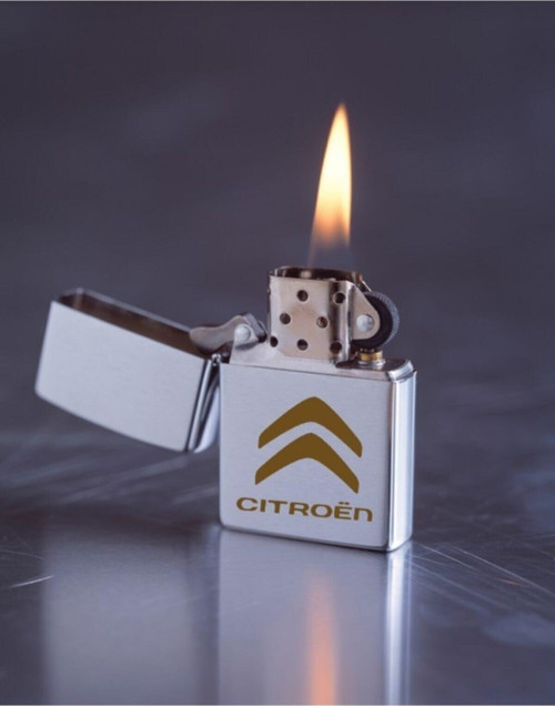 Citroen Araba Logo Desenli Benzinli Metal Çakmak