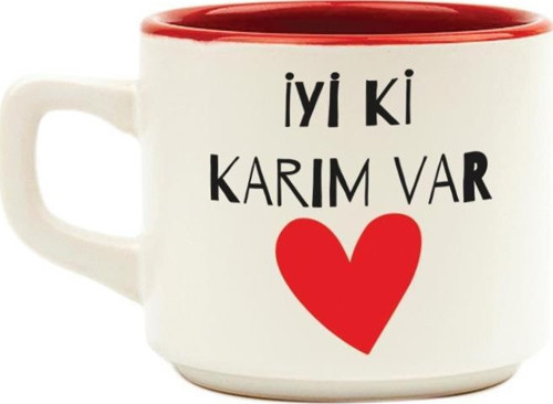 İyi Ki Karım Var Baskılı Kırmızı Venüs Sevgililer Günü Kupası
