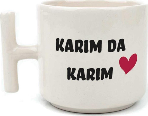 Karım Da Karım Baskılı Beyaz Kulplu T Sevgililer Günü Kupası