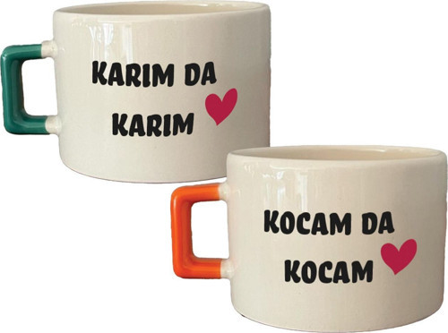 Karım Da Karım, Kocam Da Kocam Baskılı C Set Sevgililer Günü Fincanı