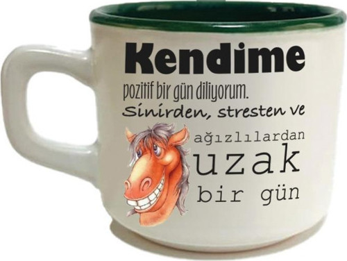 Kendime Pozitif Bir Gün Diliyorum Baskılı Yeşil Venüs Kupa