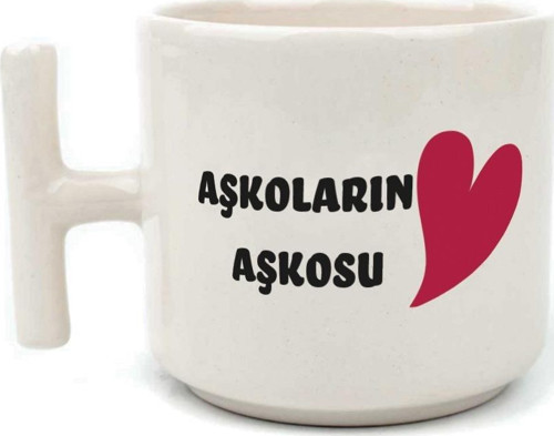 Aşkoların Aşkosu Baskılı Sevgililer Günü Beyaz Kulplu T Kupası