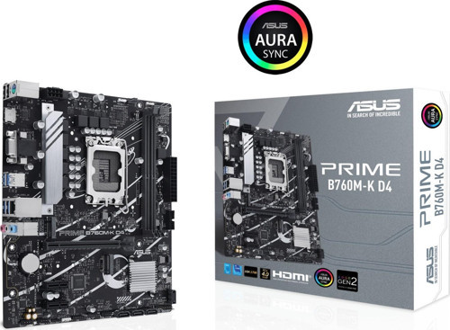Prime B760M-K D4 İntel B760 Soket 1700 Ddr4 5333(Oc)Mhz Matx Gaming (Oyuncu) Anakart