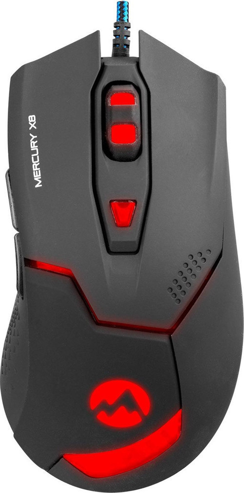 Mercury X8 3200 Dpi Usb Siyah 6D Optik Oyun Mouse (1,8Mt Örgülü Kablo Uzunluğu)