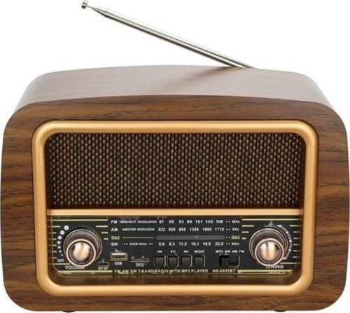 Rt-888 Bluetooth Fm-Usb-Tf-Aux Şarjlı Nostaljik Radyo
