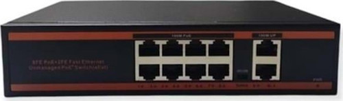 Nd1P802Alf 8 Port Poe+ 10-100 Mbps 2 Port 10-100 Uplink Switch Hub 150W