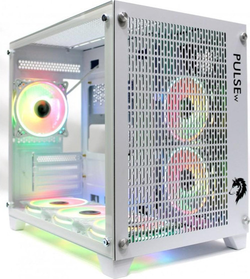Ti-Game Pulse-W 6 Rgb Fan Beyaz Mesh Gaming Boş Bilgisayar Kasası Power Yok