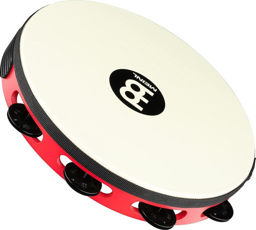 TAH1BK-R-TF Tour Jingle Wood True Feel Head 1 Row Tamburin (Red Black)