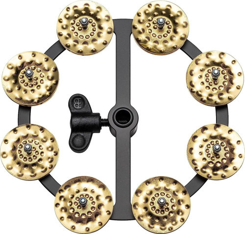 HTHH1B-BK Hihat 1 Row Hammered Brass Jingles Tamburin (Siyah)