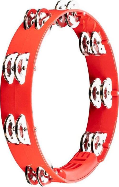 HTT10R Stainless Steel Jingle 2-rows 10" Tour Tamburin (Kırmızı)
