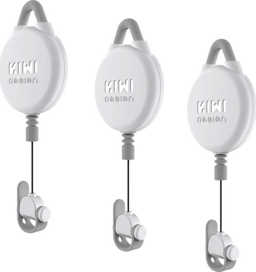 KIWI design VR Kablo Yönetimi, 3 Paket VR Makara Sistemi - Beyaz