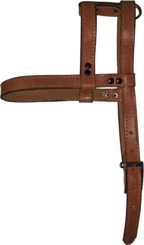 Lovely Hakiki Deri Ayarlanır Köpek Göğüs Tasması 2cm 5-17Kg Köpeklere KAHVE