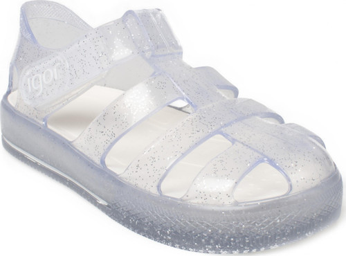 10265 K Star Glitter Renksiz Kız Çocuk Sandalet