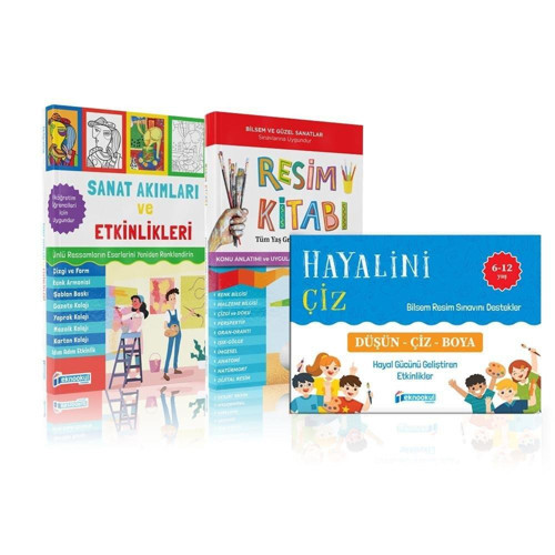 Bilsem Hazırlık 3'Lü Resim Kitabı (Resim Konu+Sanat Akımları+Hayalini Çiz)