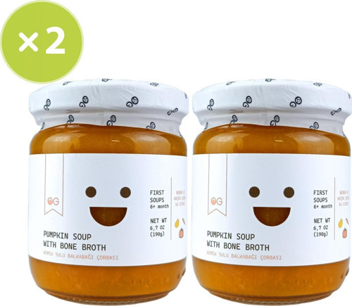 2'li Kemik Sulu Balkabağı Çorbası 190g +6 Ay