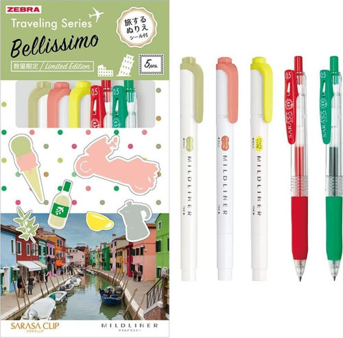 Sarasa Clip Mildliner Traveling Serisi Zeytin Jel Mürekkepli Kalem 0.5 mm SRC-SE-TR-5CI