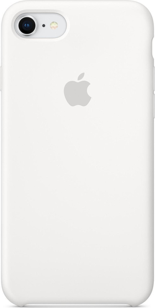 Apple iPhone 7/8 Kamelya (Camellia) Silikon Kılıf Kauçuk Arka Kapak Beyaz