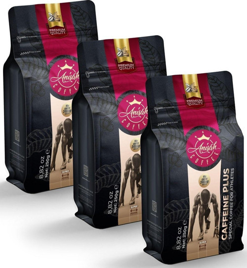 Caffeine Plus Öğütülmüş Filtre Kahve 3x250gr Sporcu Kahvesi - 3'lü Paket