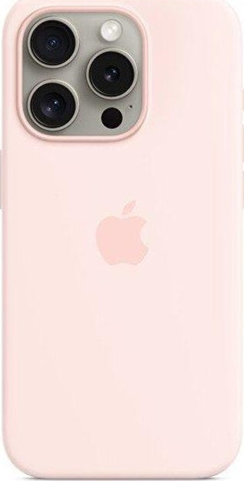 iPhone 15 Pro için MagSafe özellikli Silikon Kılıf - Uçuk Pembe - MT1F3ZM/A