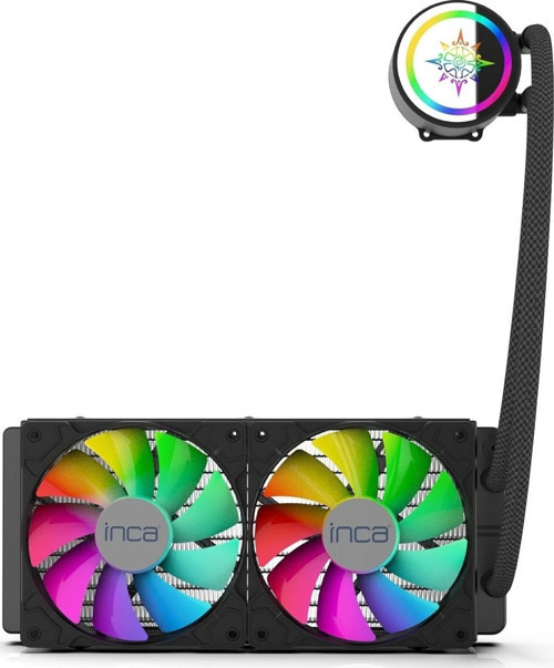 İss-02Xn İntel-Amd 2X120Mm Argb Led Fanlı Am5 Control Remote Cpu Liquid Cooler Amd İşlemci Fanı