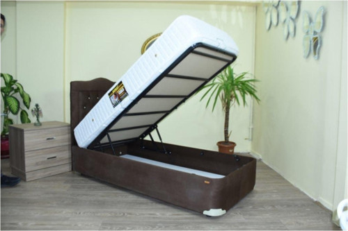 Baza Başlık Yatak 18236 Taytüy Kahverengi Metal Baza Full Ort Ytatak 120*200 El Yapım