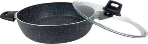 ZK-021 Zetra 22 cm Granit Basık Tencere Gri