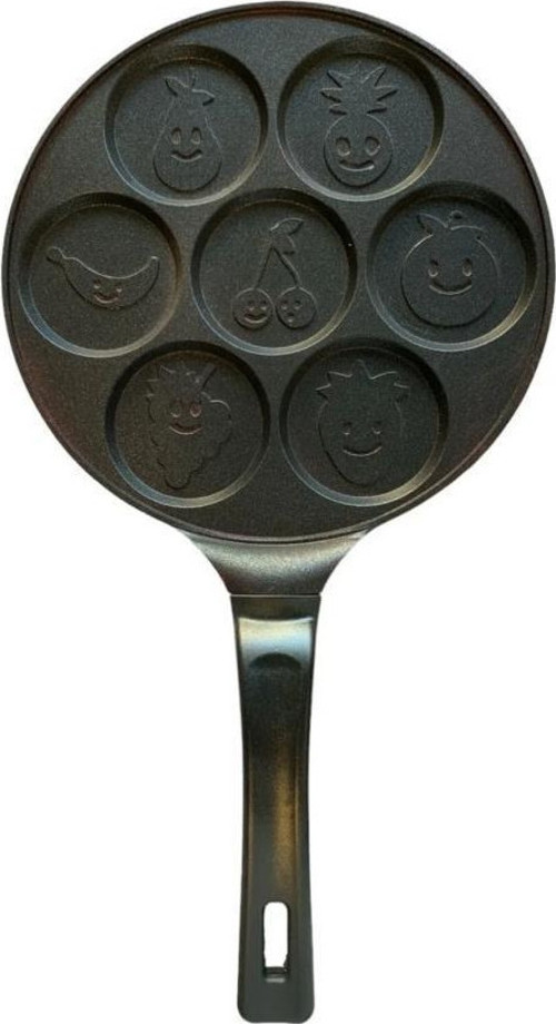 Meyveler Desenli Döküm Granit Pankek Tavası Siyah 26 cm- MSL.PANKEK C1-1-89