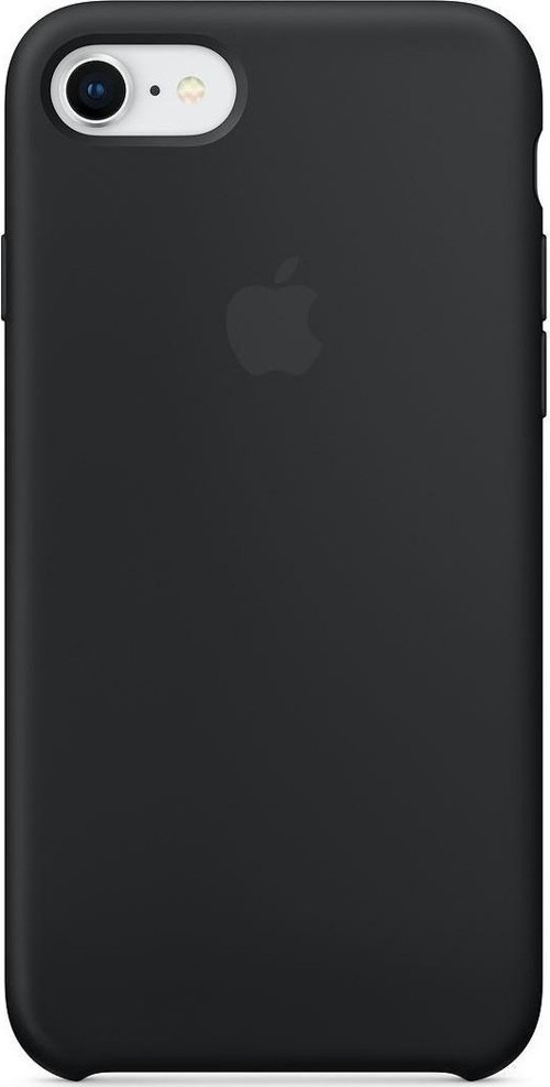 Apple iPhone 7/8 Kamelya (Camellia) Silikon Kılıf Kauçuk Arka Kapak Siyah