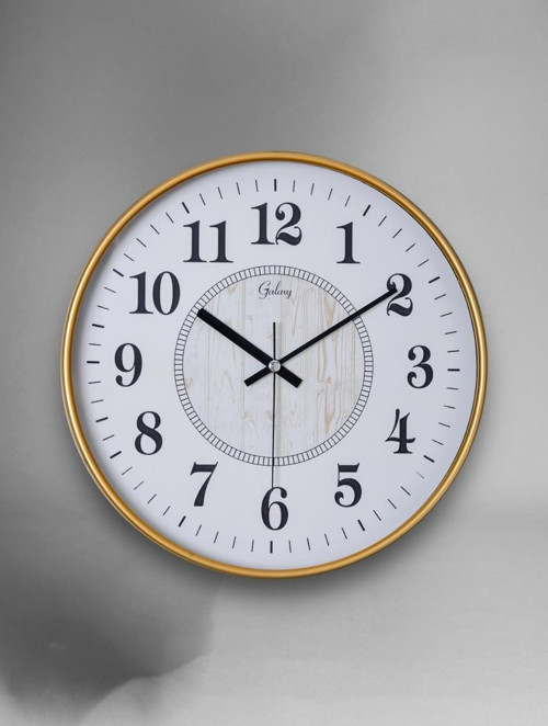D-218-A-2 Eskitme Kadran 30 CM Sessiz Akar Duvar Saati Gold