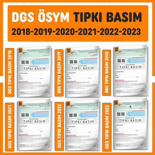 2024 DGS ÖSYM Çıkmış Soru Tıpkı Basım Türkiye Geneli 6lı Dijital Çözümlü Deneme Seti