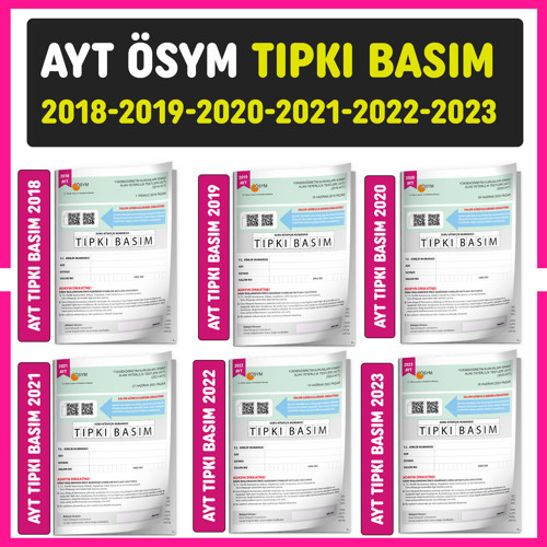 2024 YKS-AYT ÖSYM Çıkmış Soru Tıpkı Basım Türkiye Geneli 6LI Dijital Çözümlü Deneme Seti