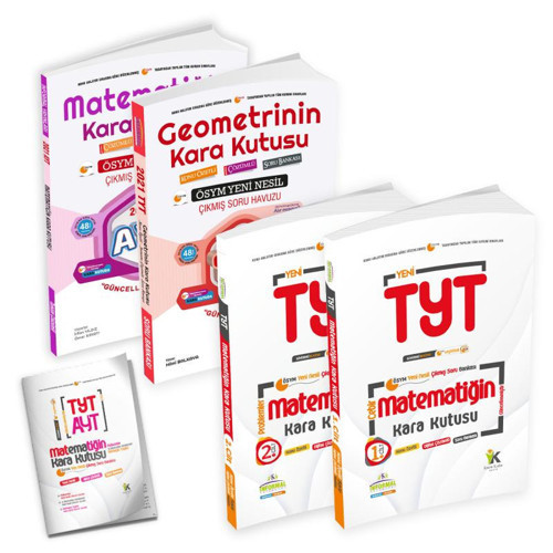 YKS TYT Matematiğin Kara Kutusu 1. ve 2.Cilt ve Geometri -AYT Matematik 4lü Çıkmış Soru Bankası Set