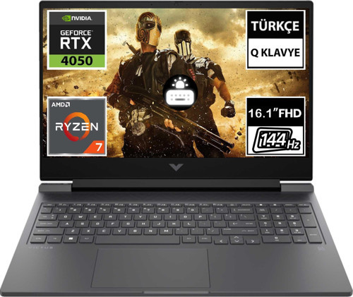 Victus 16-S0049NT 892P7EA Ryzen7 7840HS 32GB 1TBSSD RTX4050 16.1" FullHD FreeDOS Taşınabilir Bilgisayar