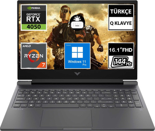 Victus 16-S0049NT 892P7EA05 Ryzen7 7840HS 64GB 1TBSSD RTX4050 16.1" FullHD W11P Taşınabilir Bilgisayar