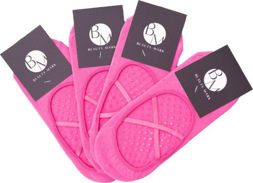 4'lü Pembe Yüksek Kalite Pilates Yoga Çorabı