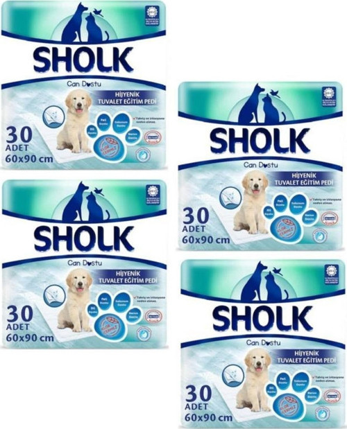 Hipoalerjenik Köpek Çiş Eğitim Pedi 60x90 Cm 30'lu (4 Adet)