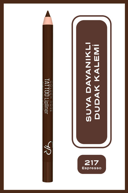 Tattoo Lipliner No: 217 Espresso - Suya Dayanıklı Uzun Süre Kalıcı Jel Dudak Kalemi