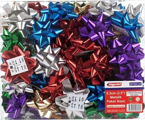 Paket Süsü Metalık 2.5" Bp895-25 (100 Lü Paket)