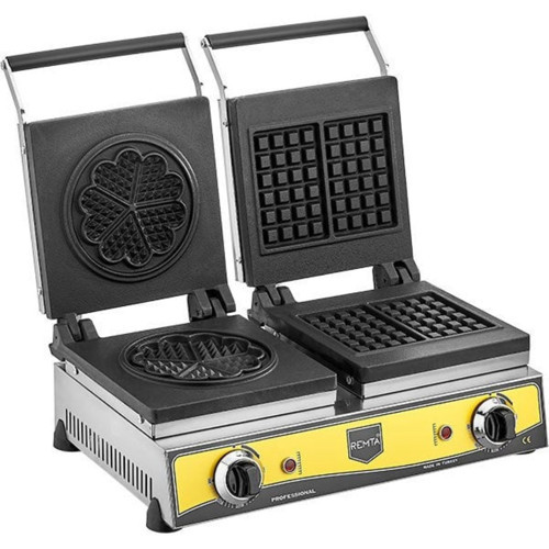 W20 Çiftli Kare + Çiçek (16 Cm) Model Waffle Makinesi
