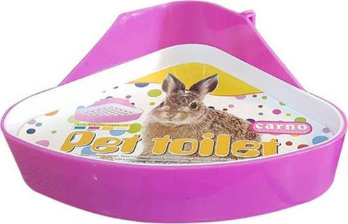 Tavşan Ve Guiena Pig Izgaralı Köşe Tuvalet Kabı Pembe 25 cm