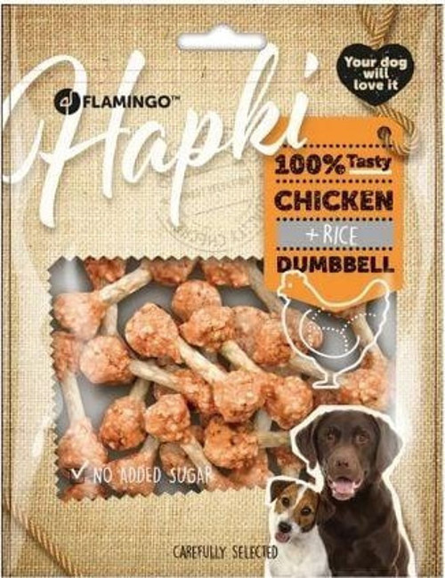Hapki Dumbell Tavuklu ve Pirinçli Köpek Ödül Maması 150 Gr