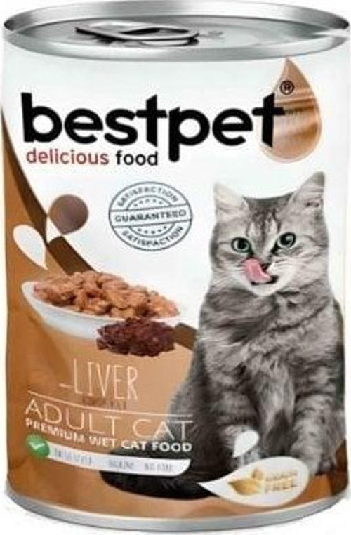 Parça Etli ve Ciğerli Yetişkin Konserve Kedi Maması 400 Gr