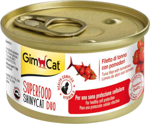 Shinycat Fileto Tuna Balıklı Domatesli Kedi Konservesi 70 Gr
