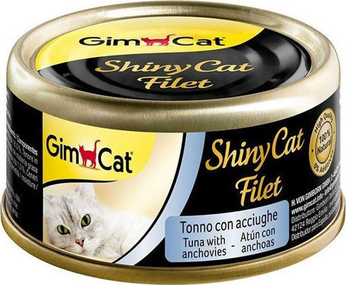 Shinycat Kıyılmış Fileto Tuna Ançuez Yetişkin Konserve Kedi Maması 70 Gr